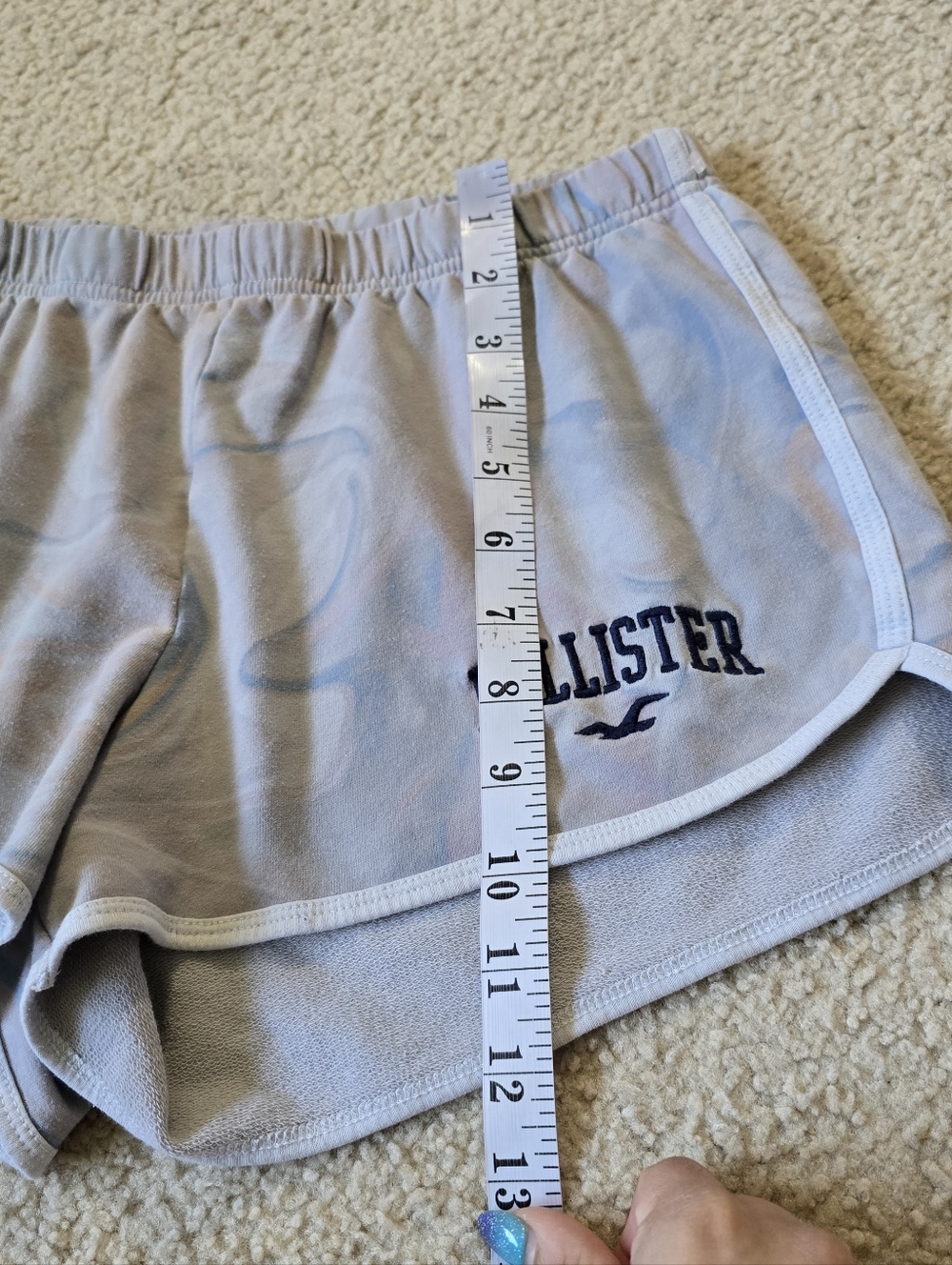 Hollister Swirl High Rise Comfy Shorts Elastic Waist Womens Size Medium - Picture 3 of 8